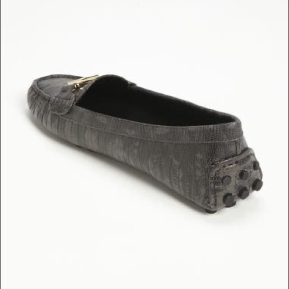 SOLD Tory Burch Kendrick Driving Loafers Snake 7.5 - Picture 4 of 9